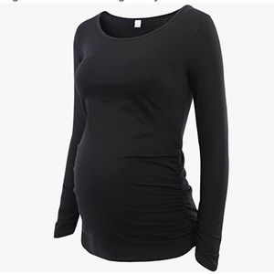 NWT Black Maternity Long Sleeve Top